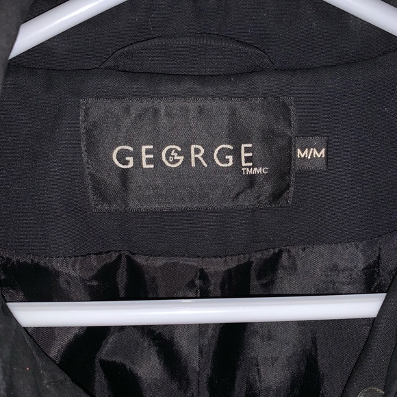 Black Trench Coat Black 3/4 Length Size Medium. Perfect for Fall - Picture 4 of 4